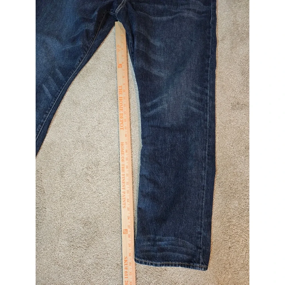 Polo Ralph Lauren Jeans Mens 42x32 Dark Wash Straight Authentic Dungarees‎ Good